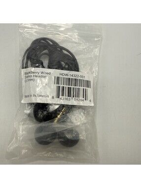 BlackBerry HDW‑14322‑001 Headphones Earset In‑Ear 3.5 mm Wired Headset Black